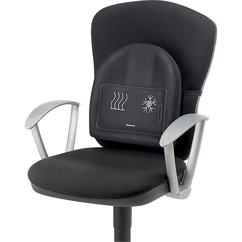 Fellowes Heat and Soothe Back Support, Black (9190001)
