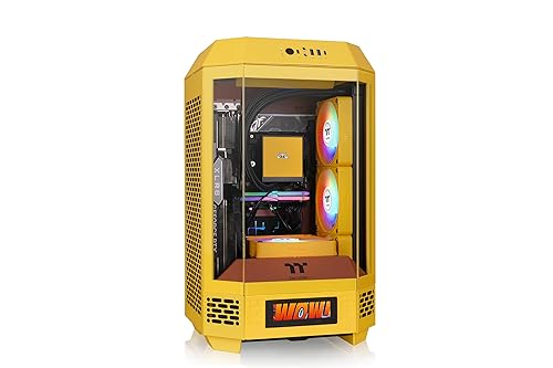 Thermaltake Tower 250 mITX Mini Tower; 2x120mm CT Fans Included; 360mm Radiator Support; 360mm GPU Clearance; Dual Chamber; Butter Caramel; CA-1Z9-00SMWN-00 Tower 250 Butter Caramel Case