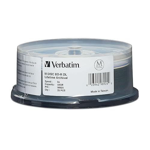Verbatim M DISC BD-R DL 8x 50 GB 25 Pack Spindle 9