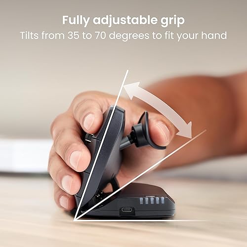 Contour Design Unimouse Eco Wireless Bluetooth Ergonomic Mouse - Vertical Gaming Computer Mouse for Laptop and Desktop - Fully Adjustable Ergonomic Wireless Mouse - Mac & PC Compatible - (Right-Hand)