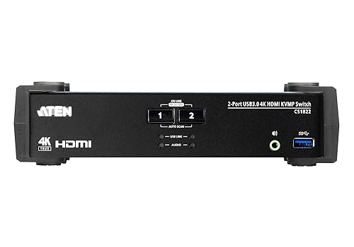 Aten CS1822 2-Port 4K60 Single View HDMI KVMP