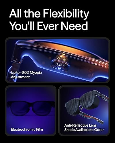 VITURE Luma XR Glasses — 146” 1200p Ultra Sharp Display, 1000 Nits, 50° FOV, Dimming Adjustments, USB-C Connection for iPhone, Android, Mac, PC, Steam Deck, First-Ever XR Experience for Switch 2