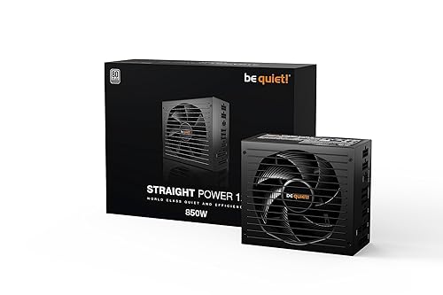 be quiet! BN515 Straight Power 12-850w 80 Plus Platinum, ATX 3.0, Modular Power Supply, for PCIe 5.0 GPUs and GPUs with 6+2 pin connectors, Silent 135mm be quiet! Fan - BN515 850W Platinum