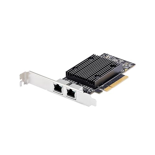 StarTech.com 2-Port PCIe 10Gb Ethernet Network Card, Windows and Linux, BCM57416 Chipset, 10GBASE-T, NIC Card, TAA