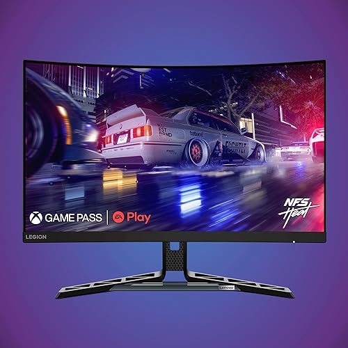 Lenovo Legion R27fc-30 Gaming Monitor - 27 1920 x 1080 Curved Display - 240 Hz - AMD Free Sync - Low Blue Light Certified - Built-in-Speakers - HDMI - VGA - Tilt & Swivel Stand