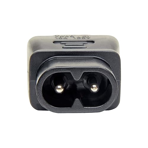 Tripp Lite Power Cord Adapter (C8 to C13 Adapter), 10A, 125V, Black (P003-000)