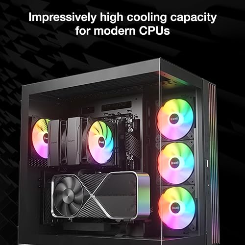 be quiet! Pure Rock Pro 3 LX CPU Air Cooler | 6 High Performance 6mm Heat Pipes with HDT Technology | 120mm Quiet ARGB PWM Fan | AMD:AM4 AM5/Intel LGA 1700/1150/1151/1200 | Black | BK042