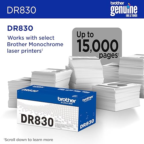 Brother Genuine DR830 Drum Unit for 15,000 Pages