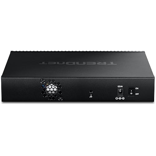 TRENDnet 8-Port 10G Layer 2 Managed SFP+ Switch, TL2-F7080, 8 x 10G SFP+ Ports, Web-Based Management, NDAA + TAA Compliant, 160Gbps, Layer 2 Hub, Ethernet Splitter