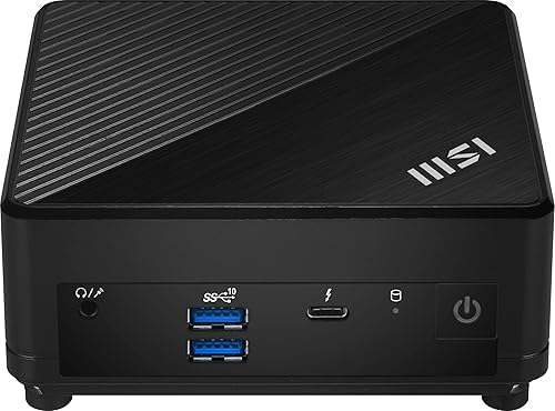 MSI Cubi 5 Desktop: Intel Core i3-1215U, Intel UHD, 8GB Memory, 500GB SSD, WiFi 6E, Win 11 Pro: Black 12M-401US