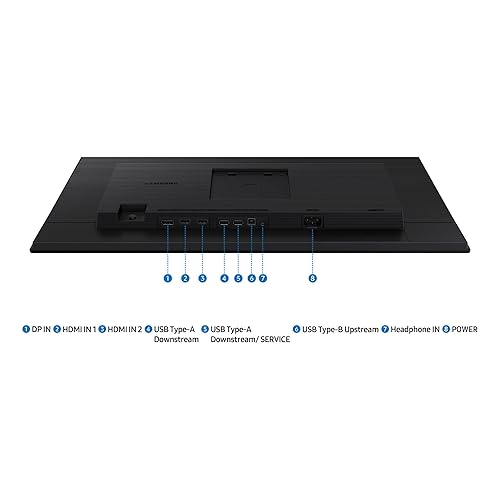 SAMSUNG G40D Series 24-Inch FHD 1080p Computer Monitor, 100Hz, IPS Panel, HDMI, USB Hub,Display Port, Height Adjustable Stand, 3 Yr WRNTY (LS24D402GANXGO),Black