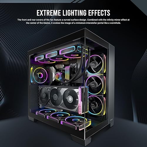 Antec Orbit 120 ARGB, PWM PC Fans, 120mm Fan, PWM Case Fan, Infinity Mirror Effect, 2000 RPM, FDB Bearing, Orbit Series 3 Packs