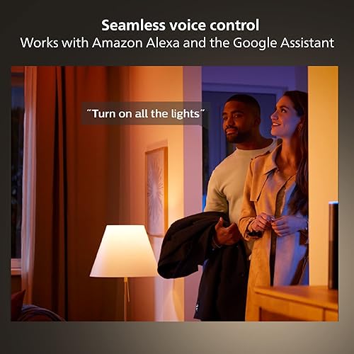 Philips Hue Smart Slim 6 Inch LED Downlight - White and Color Ambiance Color-Changing Light - 1 Pack - 1200LM - Indoor - Control with Hue App - Works with Alexa, Google Assistant and Apple Homekit Canless/Slim smart light