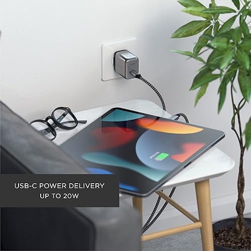 Satechi 20W USB C PD Wall Charger – Supports Power Delivery – Compatible with 2022 iPad Air M1, 2021 iPad Pro M1, iPhone 15 Pro Max/15 Pro/15/15 Plus, iPhone 14 Pro Max/14 Pro/14/14 Plus (US)