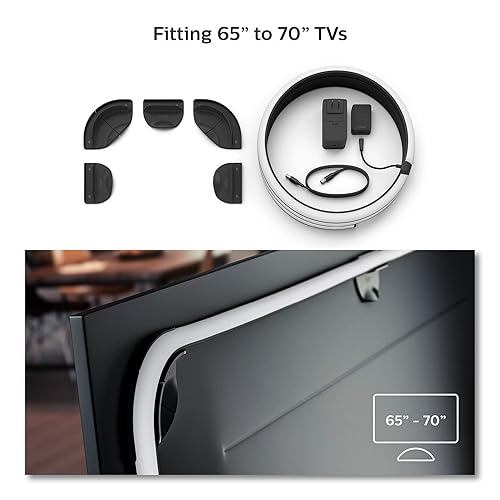 Philips Hue 65 Smart TV Light Strip - White and Colour Ambiance LED Colour-Changing TV BackLight - Sync with TV, Music, and Gaming - Requires Bridge and Sync Box - Control with App or Voice Assistant