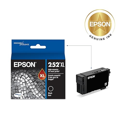 Epson T252XL120 DURABrite Ultra Black High Capacity Cartridge Ink Black Ink
