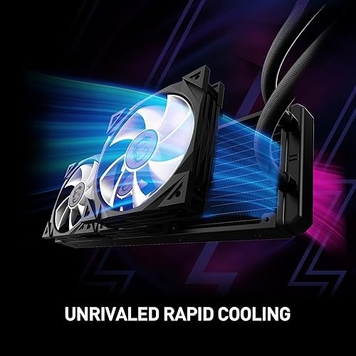 MSI MPG CORELIQUID D240 ARGB CPU Liquid Cooler - 2.4 IPS LCD Screen - 240mm Radiator - Double 120mm RGB PWN Fans.
