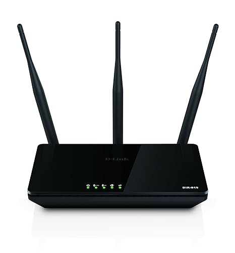 D-Link AC750 High-Power Wi-Fi Router, Dual Band, Wireless speeds up to 300Mbps (2.4GHz) + 433Mbps (5GHz), WiFi Coverage, 3 High-Power External Antennas (DIR-819) WiFi5 AC750 Router