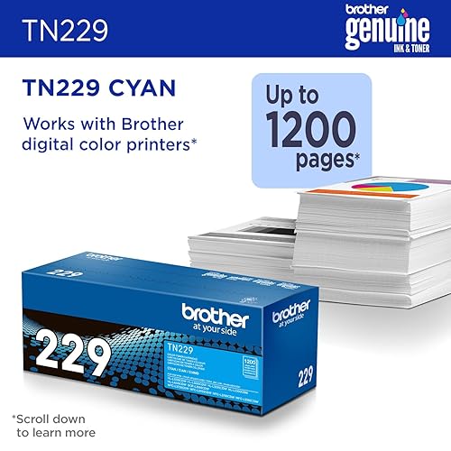 Brother TN229C Standard Yield Cyan Toner Cartridge