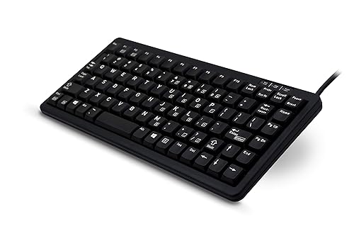 Cherry G84-4100LCAUS-2 Compact Wired Keyboard - PS/2, USB, Black
