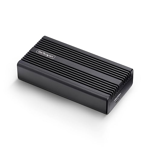 StarTech.com USB4 M.2 NVMe Enclosure, 40Gbps, External USB-C/Thunderbolt NVMe SSD Enclosure, Aluminum Heatsink Case, B+M/M-Key