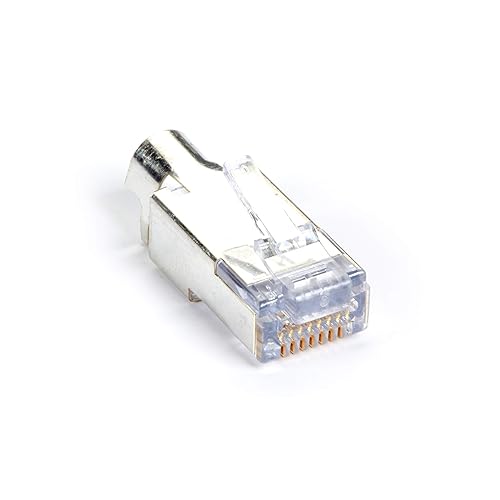 Black Box Network Services Shielded CAT6 EZ-RJ45 Modular Plugs, 50-Pack C6EZSP-50PAK