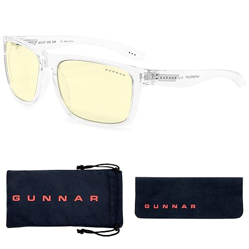 Gunnar Unisex's Clear Eyeglass Cases GUNNAR Focus Crystal/Amber Lens