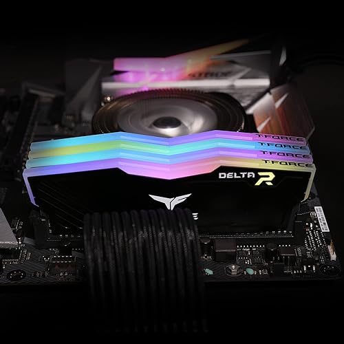 TEAMGROUP T-Force Delta RGB DDR4 16GB (2x8GB) 3600MHz (PC4-28800) CL18 Desktop Gaming Memory Module Ram TF3D416G3600HC18JDC01 - Black 2x8gb 3600 CL18-22-22-42 DDR4 3600MHz 18-22-22-42 black DDR4