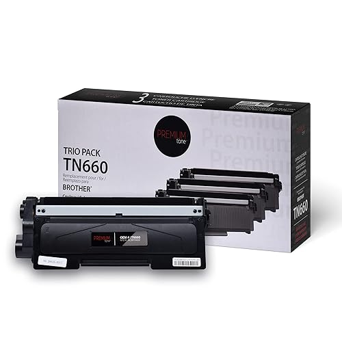 Premium Tone 3-Pack Replacement for Brother TN-660 TN660 - Black Toner