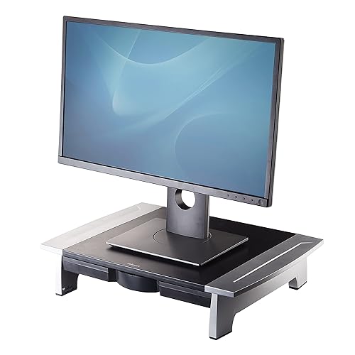 Office Suites Monitor Riser -80 lb -21 Monitor -Silver -Desktop