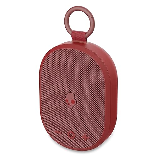 Skullcandy Kilo Wireless Bluetooth Speaker - IPX7 Waterproof Mini Bluetooth Speaker with 24 Hour Battery, Downward Firing Passive Radiator, and True Wireless Pairing - Perfect for Outdoor Red