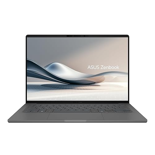 ASUS Zenbook A14; Copilot+ PC, Ultrathin Laptop, 14” WUXGA OLED, Snapdragon® X Processor, 32 GB Memory, 1TB SSD, Wi-Fi 6E, Iceland Gray, UX3407QA-DS51-CB