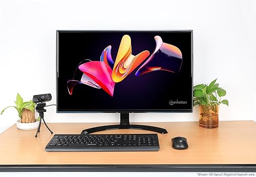 Manhattan Wireless Keyboard and Mouse Combo Set - Full-Size, Quiet Typing, 1200 DPI Precision, Universal Compatibility, USB Receiver - 180771