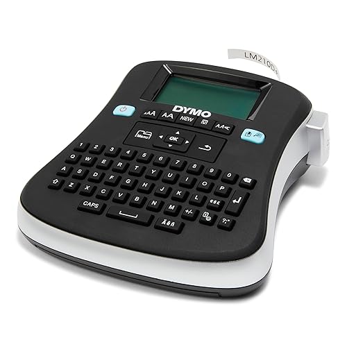 DYMO LabelManager 210D All Purpose Label Maker with Large Display and QWERTY keyboard (1738345), Black Black All Purpose Label Maker
