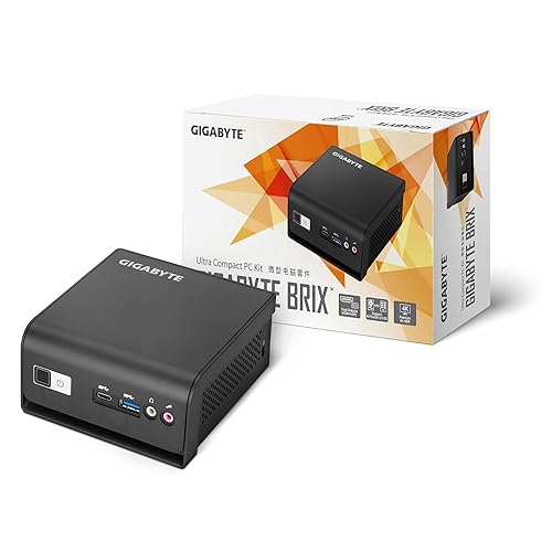 GIGABYTE BRIX GB-BMCE-4500C Black Ultra PC Kit (Barebone Mini PC) with Intel® Celeron® Processor N4500 - Memory and Storage Sold Separately
