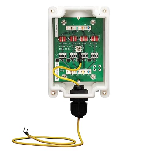 Tripp Lite Outdoor in-Line Power Over Ethernet PoE Surge Protector, Cat5e Cat6 & Cat6a, Up to 1 Gigabit per Second, 110 Punch Down, IP68 Dust & Water Resistant, 2-Year Warranty (B110-SP-CAT-OD2)