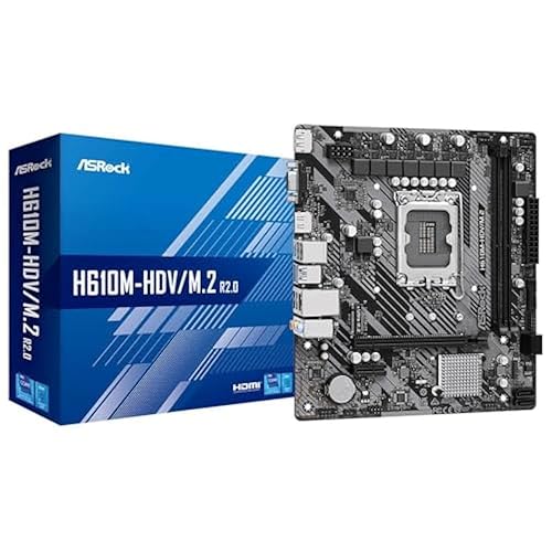 ASRock Intel H610 LGA 1700 Micro ATX DDR4 Motherboard