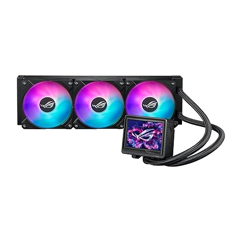 ASUS ROG RYUYJIN III 360 ARGB Extreme All-in-one AIO CPU Liquid Cooler, AMD Ryzen 9000 & Intel Core Ultra Ready, Asetek Gen8 V2 Pump; high Airflow & Static Pressure Magnetic Fans ARGB Extreme 360mm|Black
