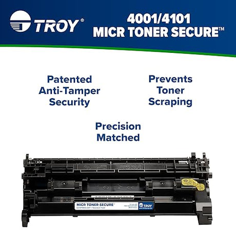TROY 4001/4101 MICR Toner Secure Standard Yield Cartridge, Check Printing, Coordinating HP Part Number: W1480A, Yields 2900 Pages