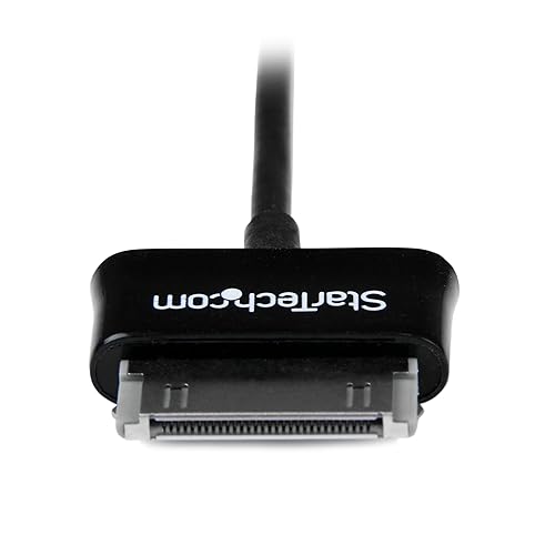 StarTech.com 3m Dock Connector to USB Cable for Samsung Galaxy Tab - USB to Samsung 30 pin Charge and Sync Data Cable - 3 meter, Black (USB2SDC3M) Galaxy Tab Dock Connecter 10 ft / 3m