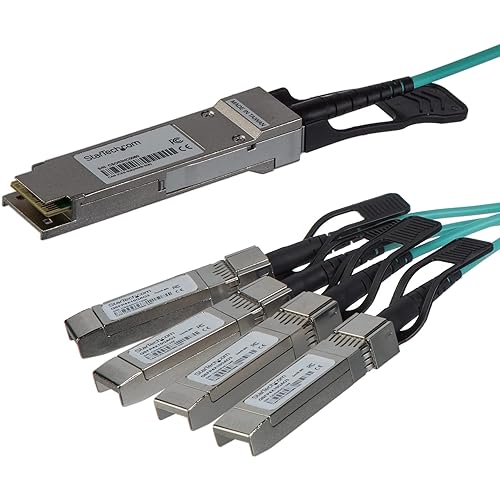 StarTech.com StarTech.com AOC Breakout Cable for Cisco QSFP-4X10G-AOC7M - 7m/23ft 40G 1x QSFP+ to 4X SFP+ AOC Cable - 40GbE / 40Gbps QSFP Plus Transceiver Module Active Optical Fiber - C9300 C3850 23 ft (7 m)
