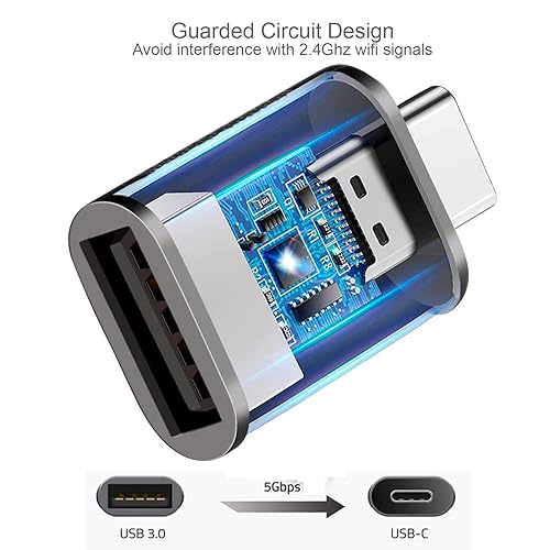 4pcs Female USB-A to Male USB-C Adapter