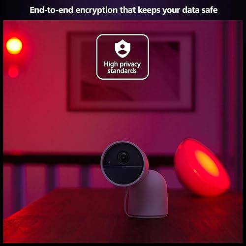Philips Hue Secure Wired Camera with Desktop Stand, White