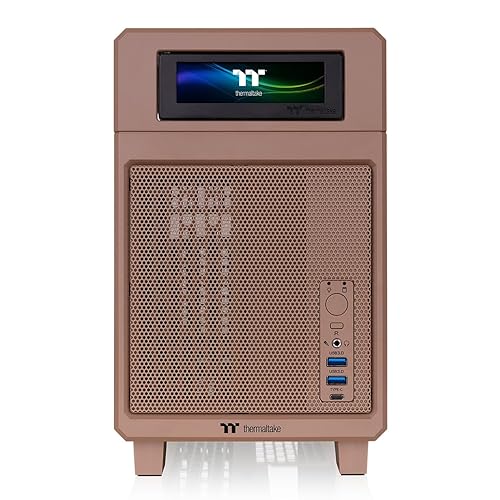 Thermaltake TR100 SFF Chassis; mITX Support; 18.9 Liters; PCIe 4.0 Riser Cable Included; 360mm GPU Clearance; 280mm Radiator Support; Removable PCIe Bracket; Gravel Sand; CA-11A-00SGNN-00