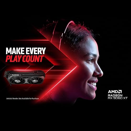 GIGABYTE Radeon RX 9060 XT Gaming OC 8G Graphics Card, PCIe 5.0, 8GB GDDR6, GV-R9060XTGAMING OC-8GD Video Card