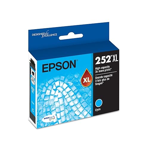 Epson T252XL220 DURABrite Ultra Cyan High Capacity Cartridge Ink Cyan Ink