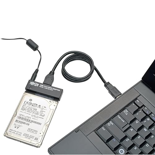 TRIPP LITE USB 3.0 SuperSpeed to SATA III Adapter 2.5/3.5 Inches Hard Drives, Black (U338-000-SATA) USB to SATA III