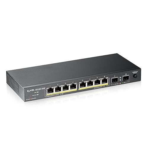 Switch 8p Poe 10/100/1000 10-port PoE+ (130W) 2x SFP v2