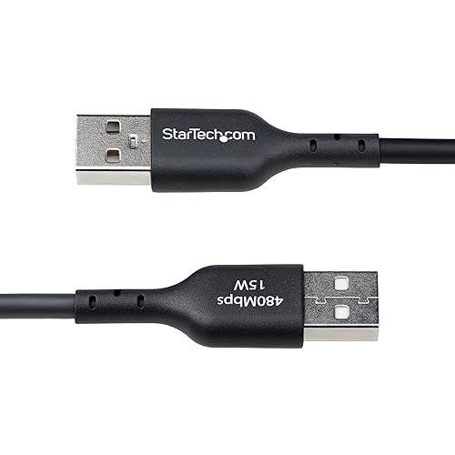 StarTech.com 10ft (3m) USB-A to USB-C Charging Cable, Charge & Sync, 3A, USB 2.0, TPE Jacket, Black USB Charging Cord