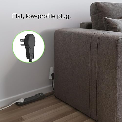 Belkin Power Strip Surge Protector with 6 AC Multiple Outlets - Flat Rotating Plug, 6 ft Long Heavy-Duty Extension Cord for Home, Office, Travel, Computer Desktop & Charging Brick (600 Joules) 3PK